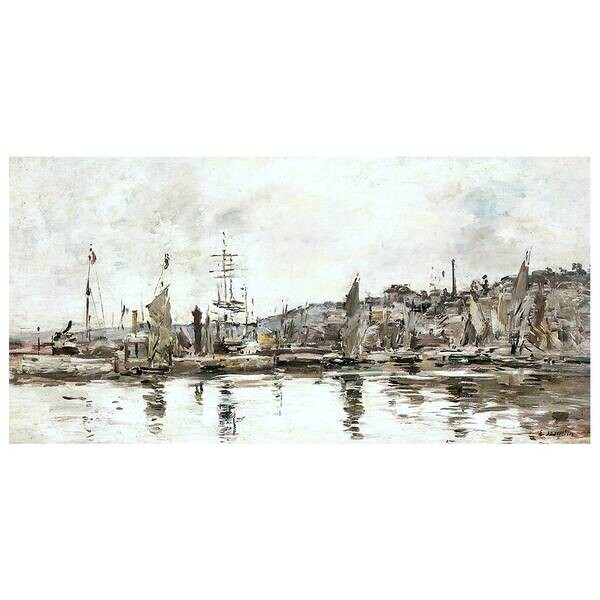 

Фреска LegendArte Port De Honfleur Eugène Boudin, многоцветный