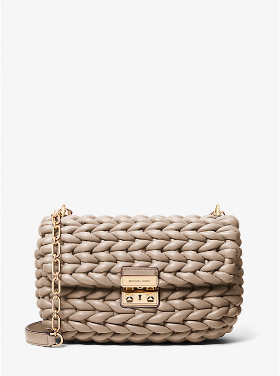 

Большая сумка через плечо Tribeca, плетеная вручную Michael Kors, коричневый