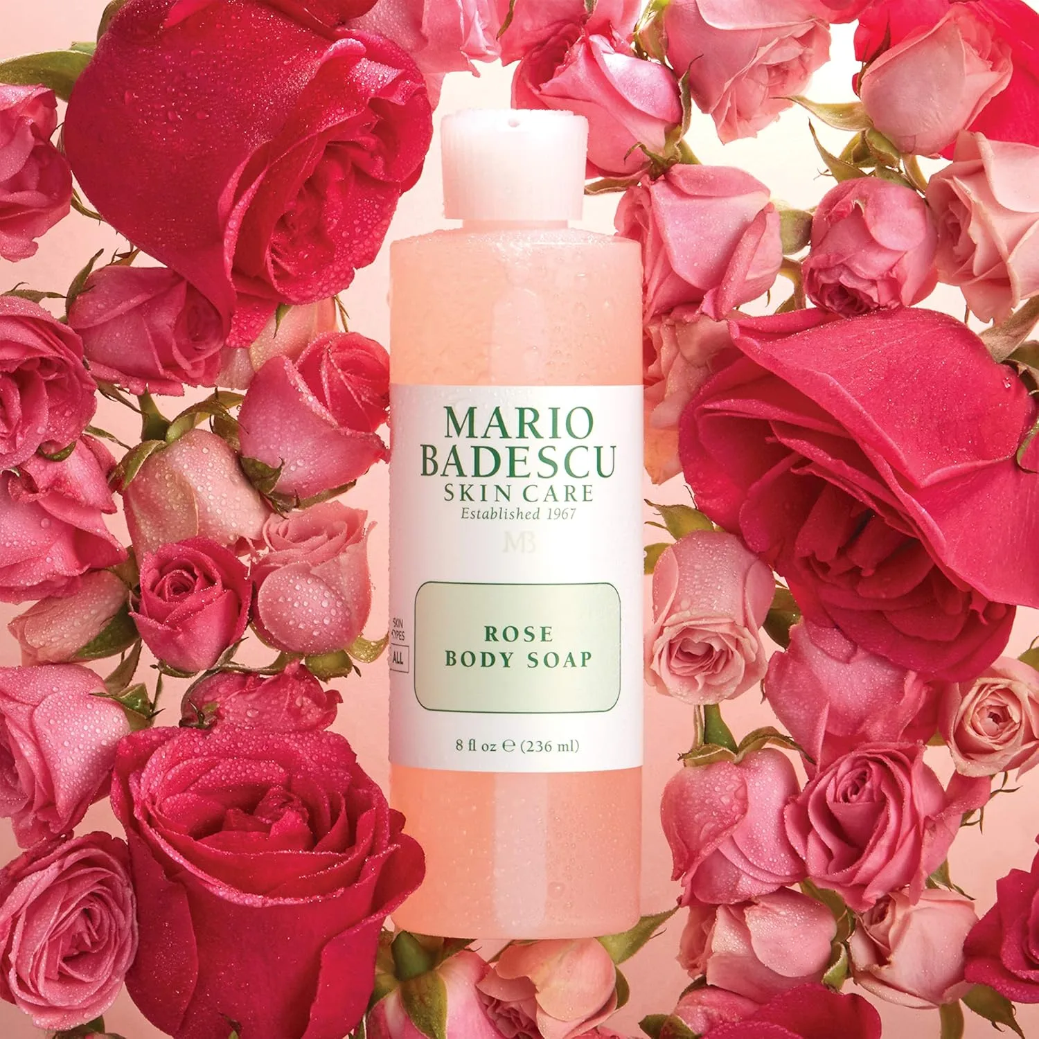Мыло для тела Mario Badescu Rose | Для нежной, свежей и увлажненной кожи | Аромат с нежнейшими цветочными нотками | Гель для душа для ежедневного использования | 237 мл 226.80 г (1 шт.) — фото 3