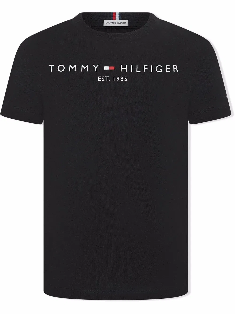 Футболка с круглым вырезом и логотипом Tommy Hilfiger Junior, черный