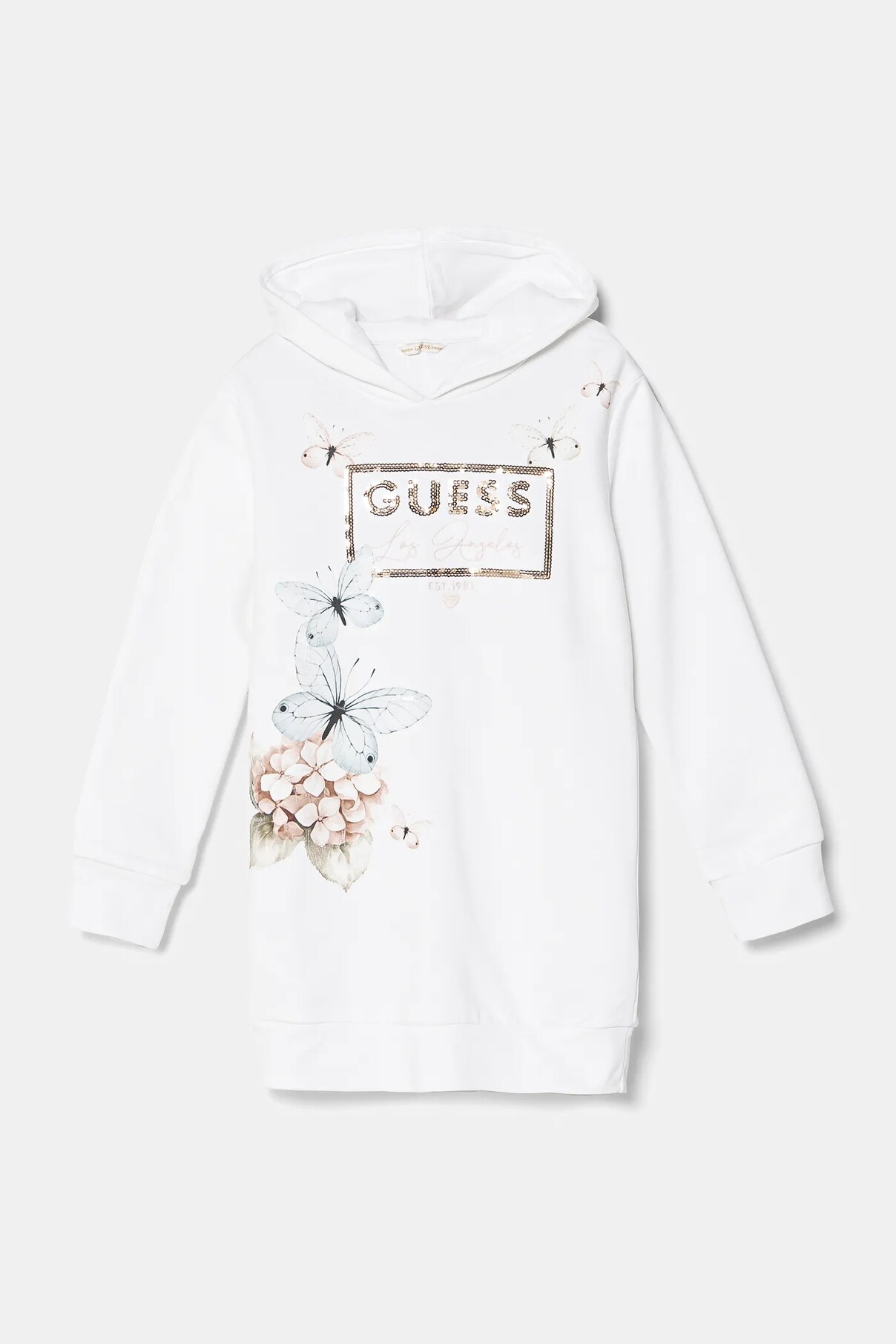 

Хлопковое платье для детей Guess, белый