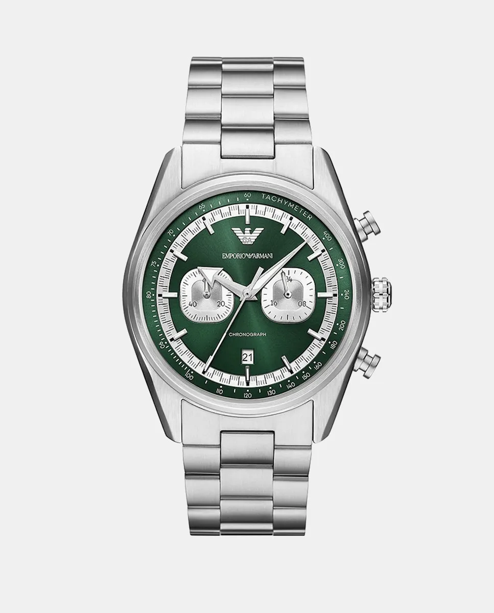 

Мужские часы AR11637 Хронограф сталь Emporio Armani, серебряный