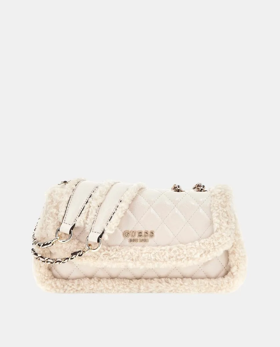 

Сумка через плечо с магнитной застёжкой на клапане Guess, черный