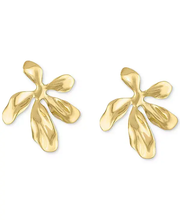 

Серьги-Подвески в форме скульптурных цветов из нержавеющей стали Ben Oni, gold