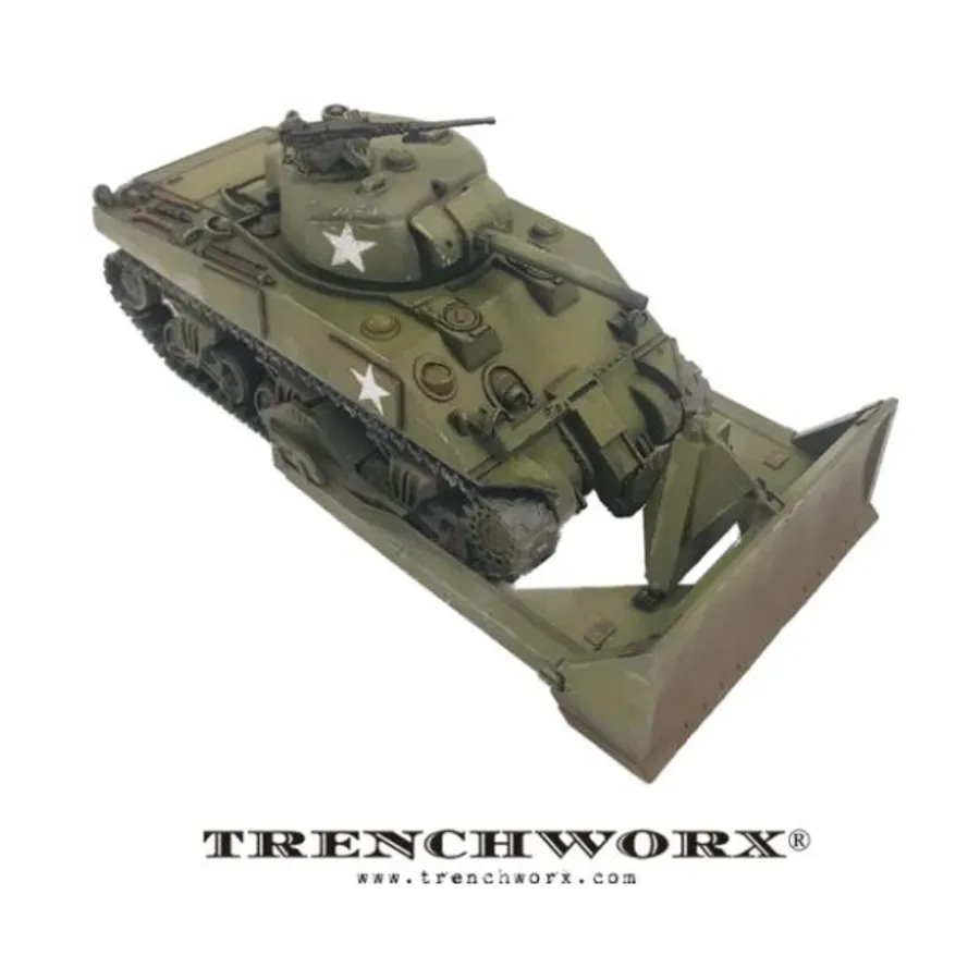 

Бульдозер М4 Шерман Булл, WWII - United States (28mm) (Trenchworx)