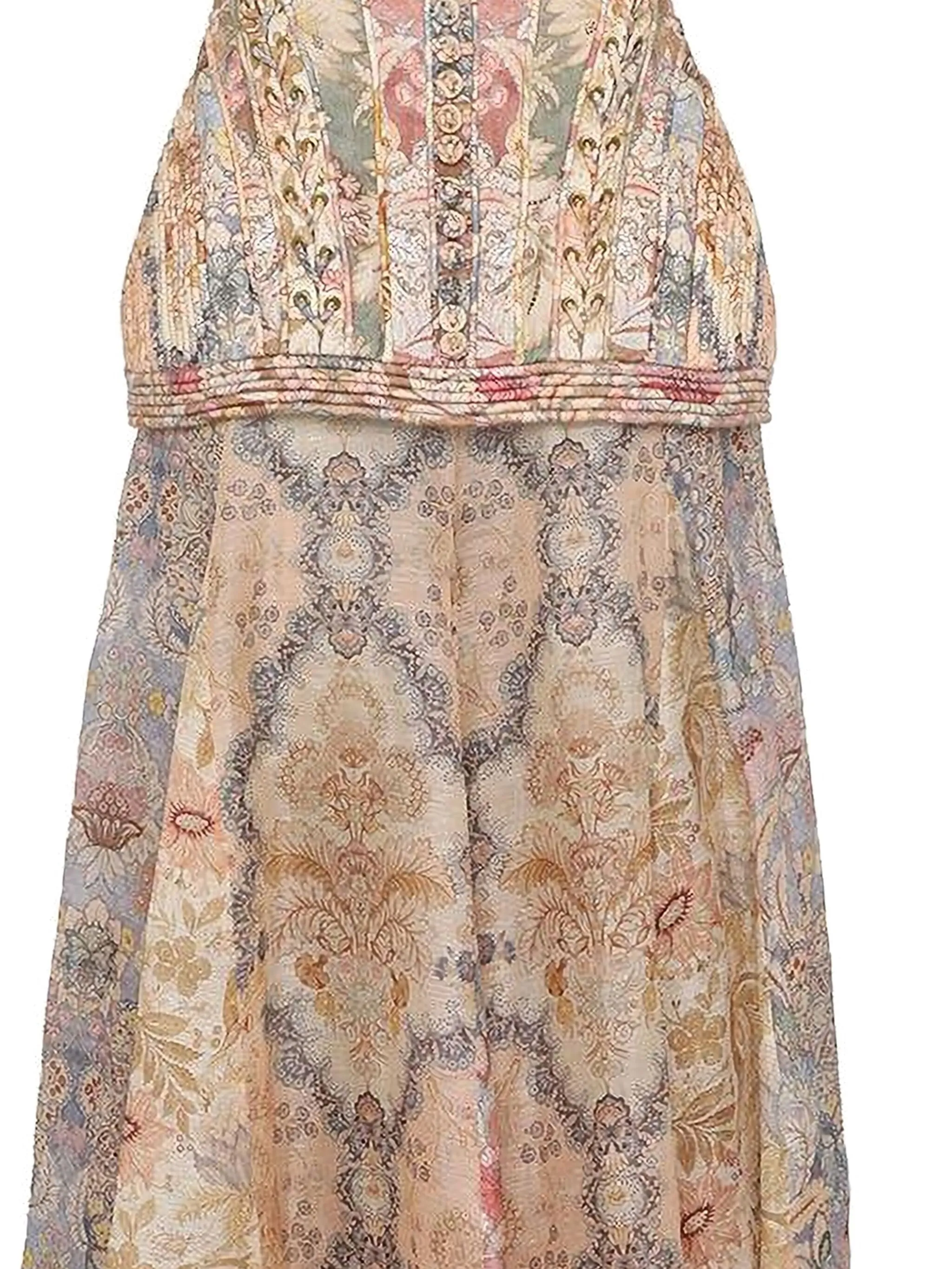 

Бунтарское макси-платье на шнуровке Zimmermann, бежевый