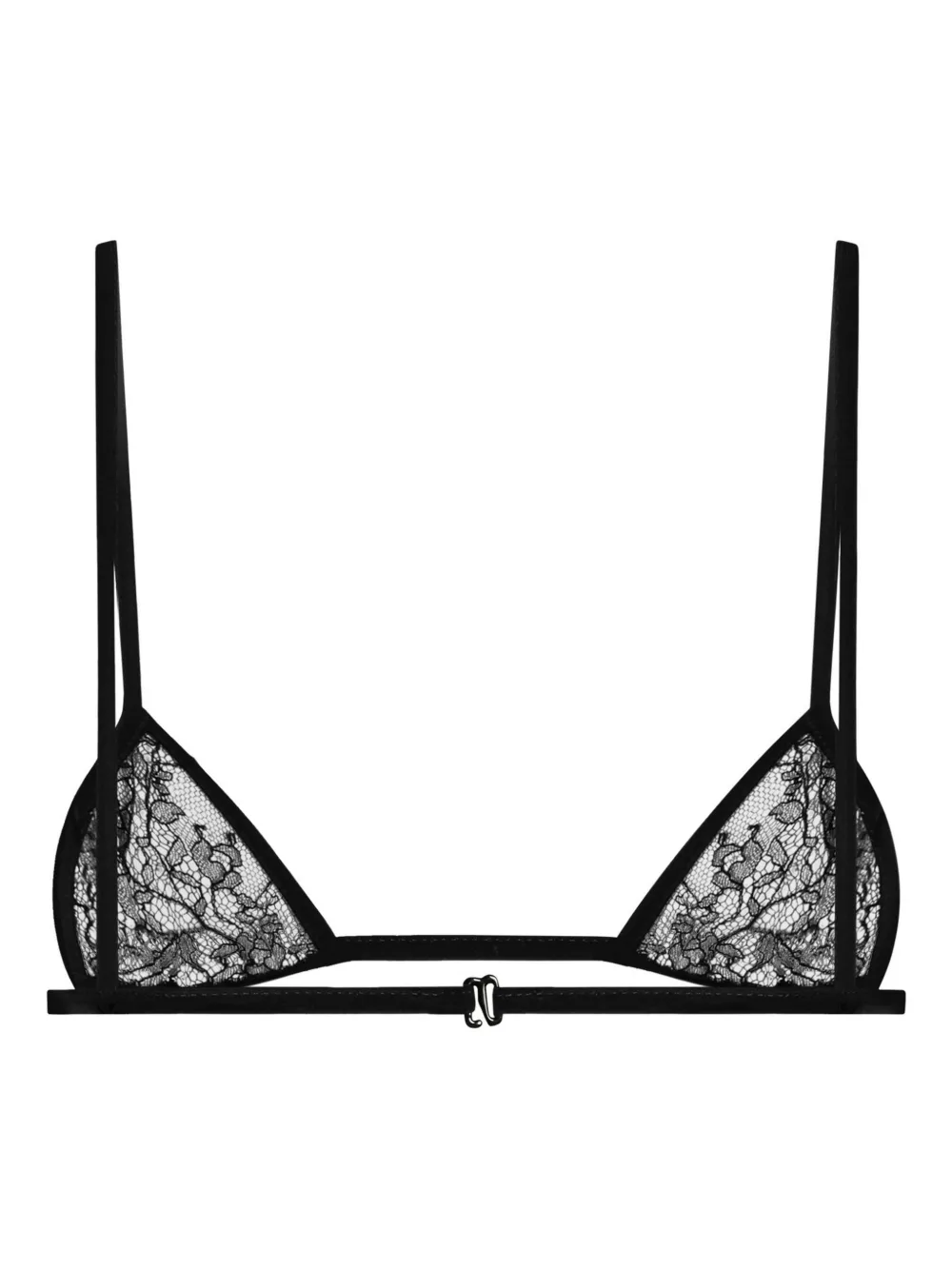 Кружевной бюстгальтер с треугольными чашками DOLCE & GABBANA, черный — фото 2