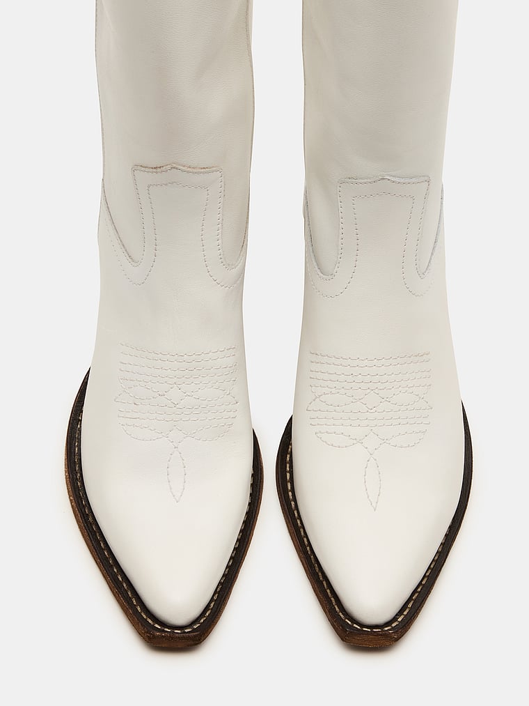 Женские ковбойские сапоги Steve Madden Albany кожаные, белый — фото 3