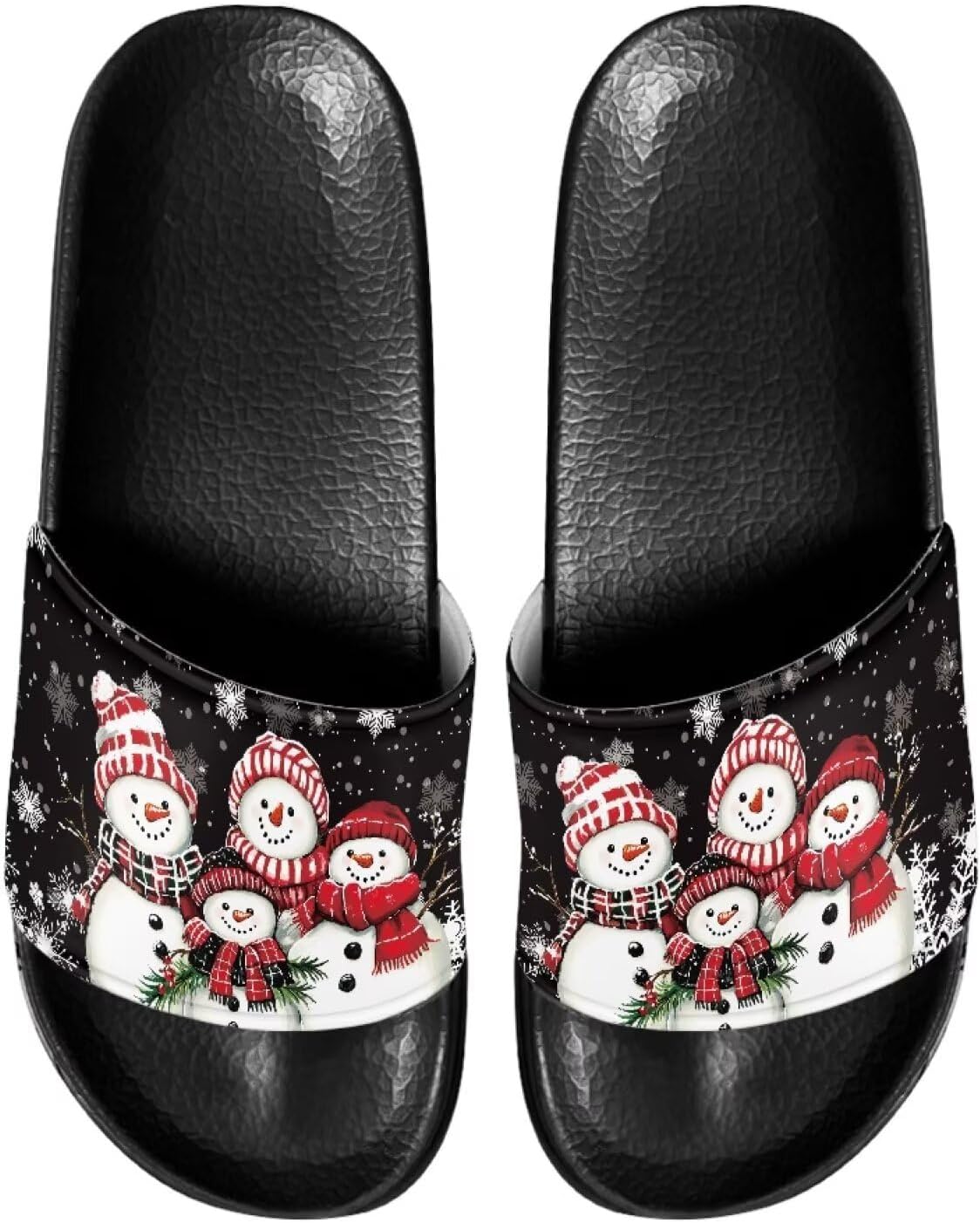 

JUDENTIDOS Милые сланцы с открытым носком, душевые тапочки, противоскользящие, из ЭВА, для дома, для мужчин и женщин, Christmas Family Snowman