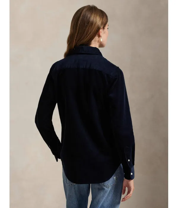 Вельветовая рубашка Slim fit Polo Ralph Lauren, синий — фото 3