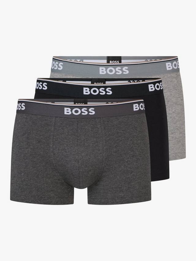 

Плавки на поясе с логотипом power cotton HUGO BOSS, цвет Open Grey