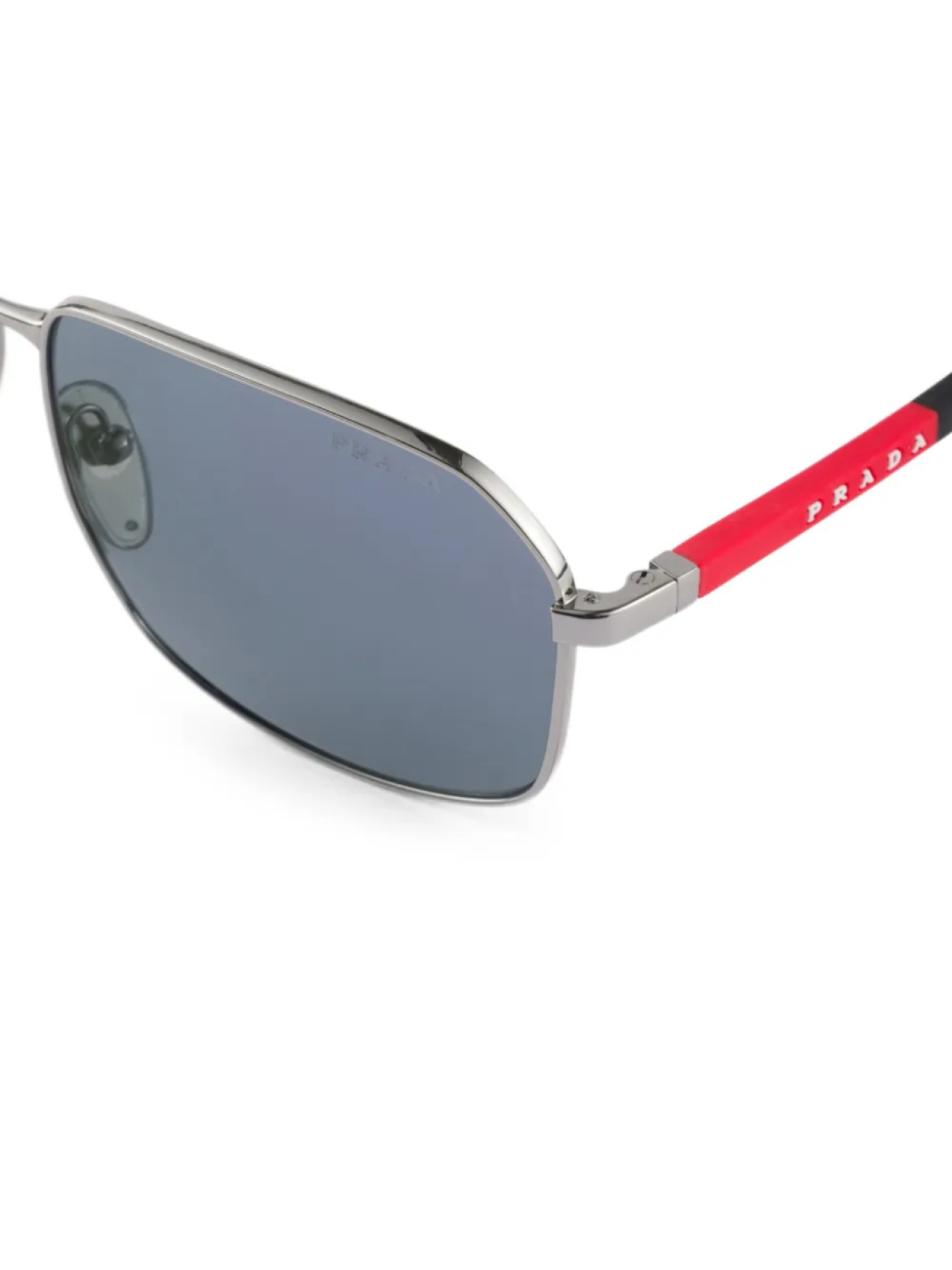 Prada Eyewear солнцезащитные очки Linea Rossa, серебряный — фото 4