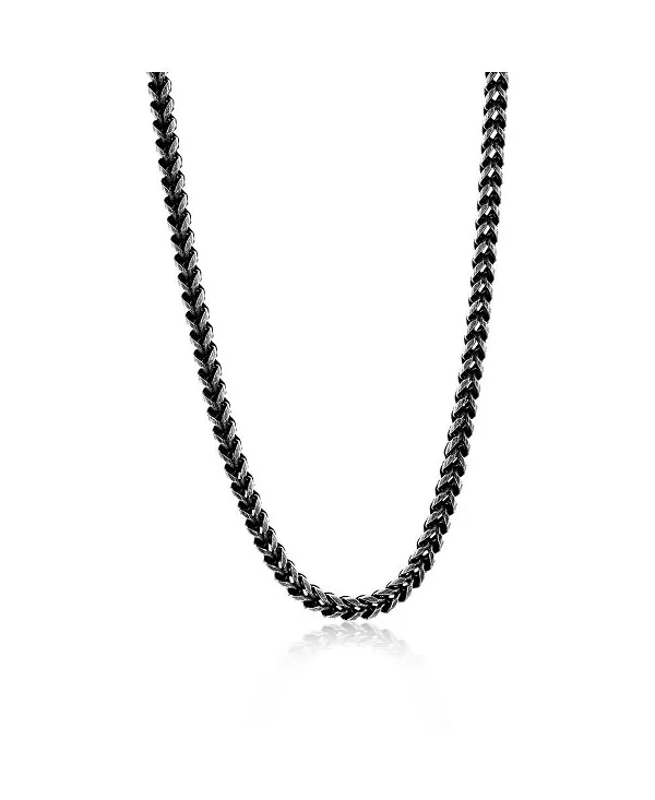 

Цепочка-Франко из нержавеющей стали шириной 5 мм Metallo, black