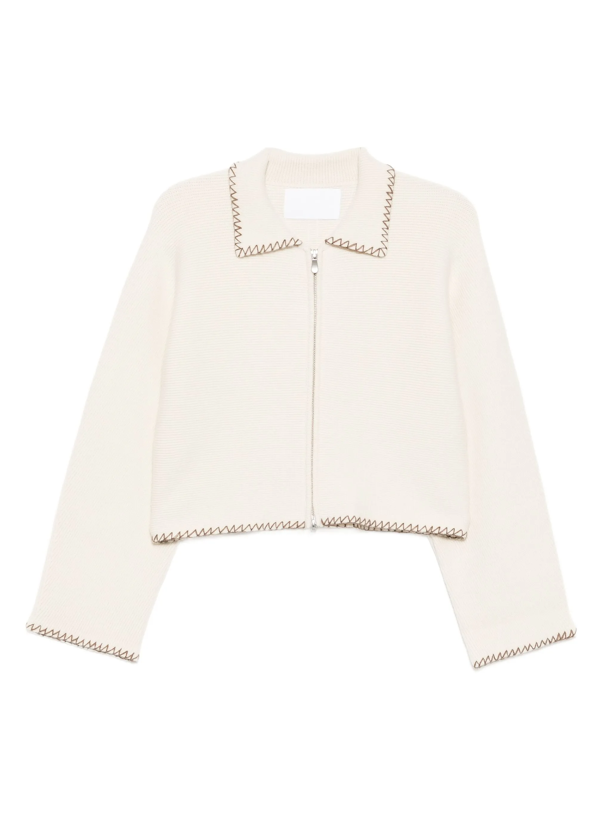 

Кашемировый кардиган с декоративной строчкой Cuddleup, белый