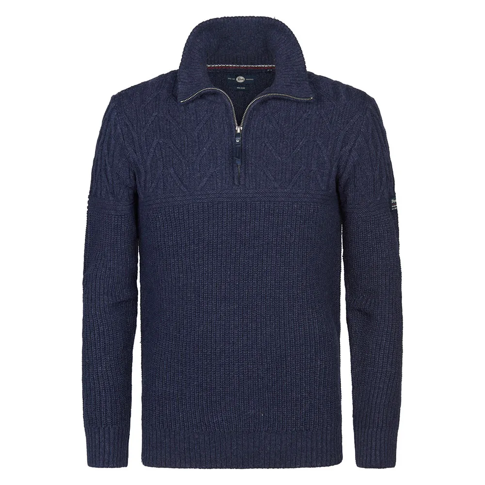 

Свитер Petrol Industries M-3050-KWC259 half zip, синий