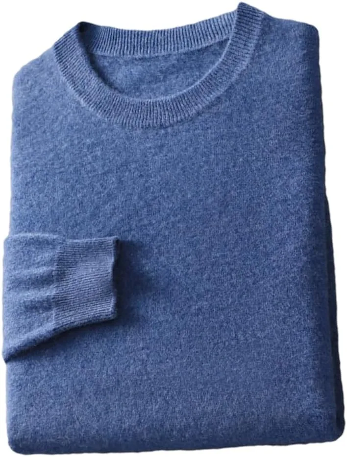 

Мужской свитер с круглым вырезом и длинными рукавами, slim fit