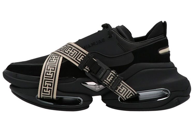 

Низкие повседневные туфли мужские черные BALMAIN, Original Shoe Box Not Included