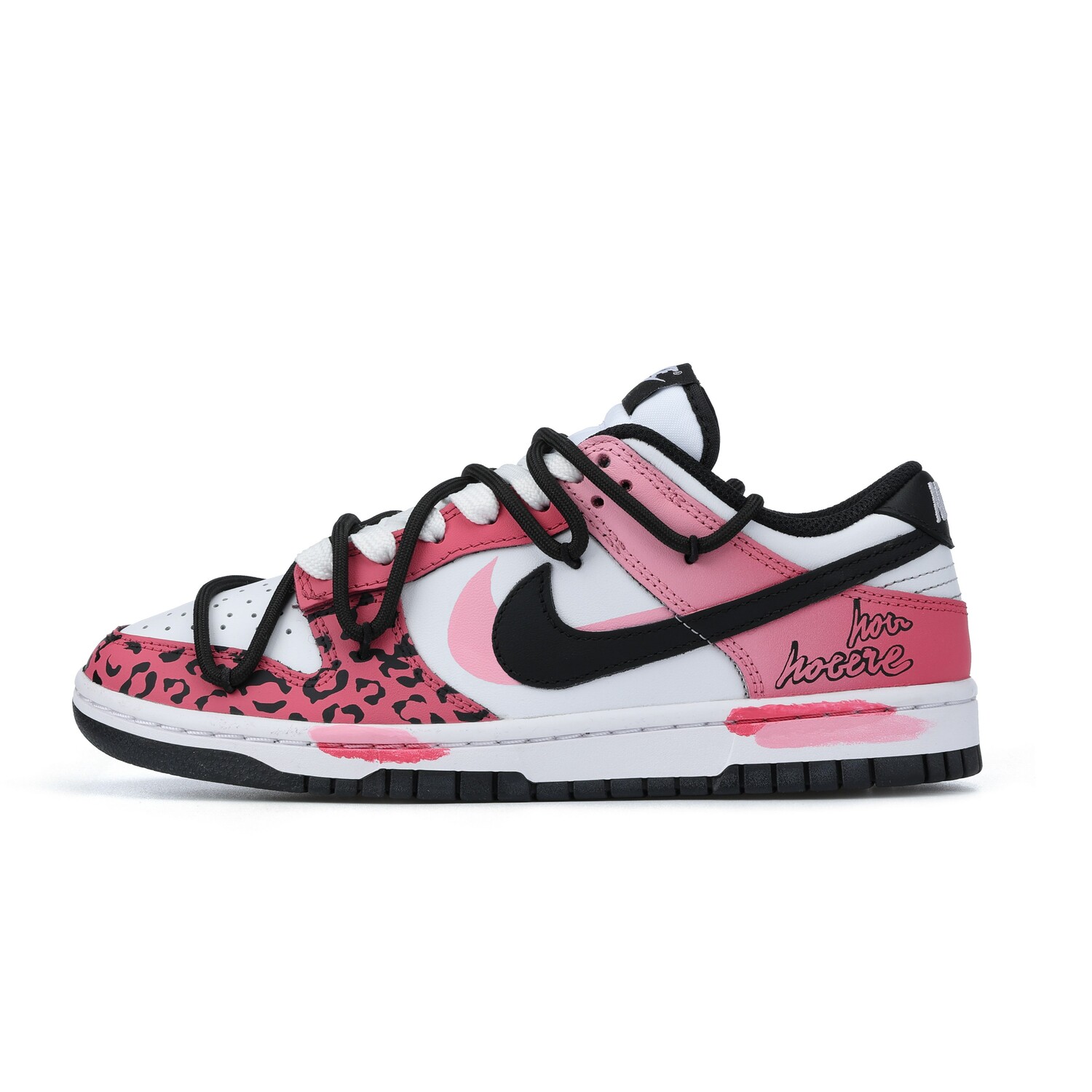 

Кроссовки для скейтбординга Dunk женские, низкие, черный/пудровые Nike