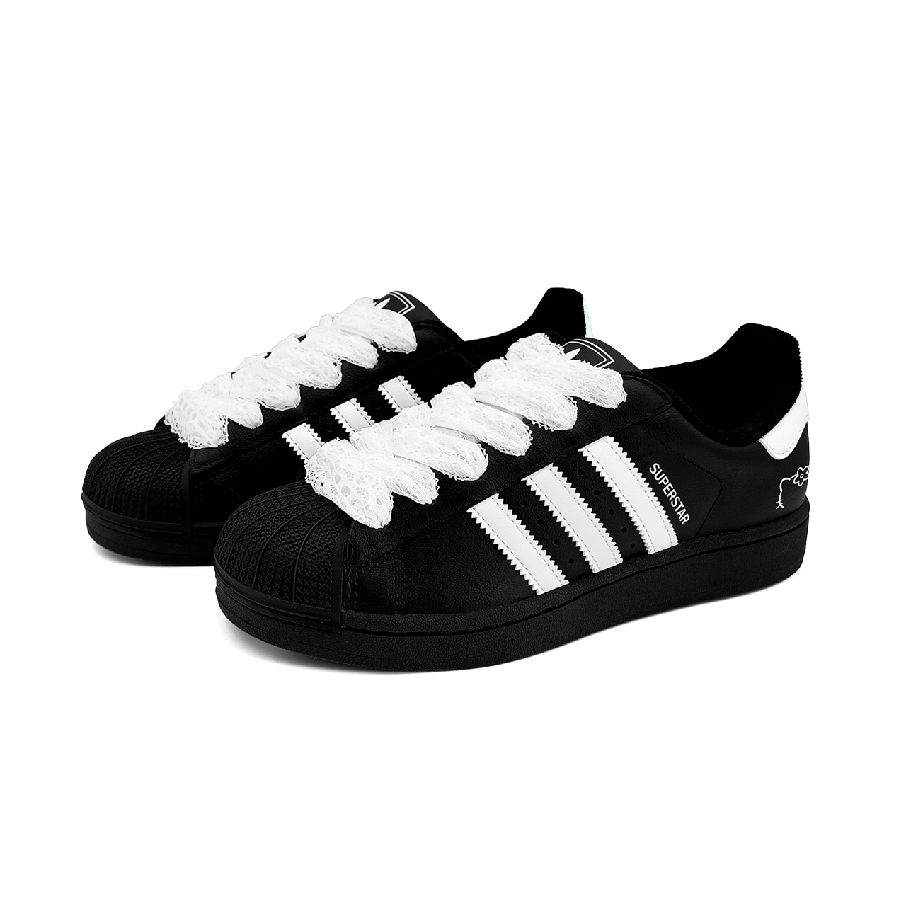 Superstar 2 Детские скейтбординг кроссовки Grade School Adidas Originals, черный — фото 4