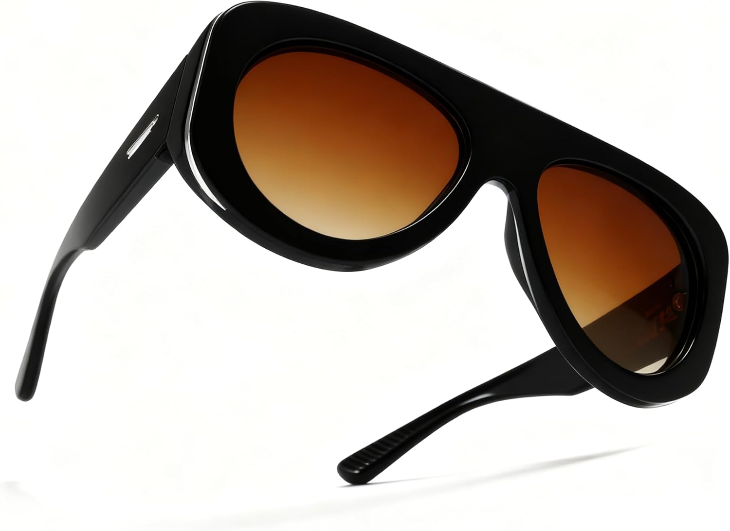 

Мужские солнцезащитные очки-пилот большого размера в винтажном стиле, модные, с леопардовым принтом, зеленые, с защитой от УФ-излучения UV400, женские, в стиле панк mincl, Brown