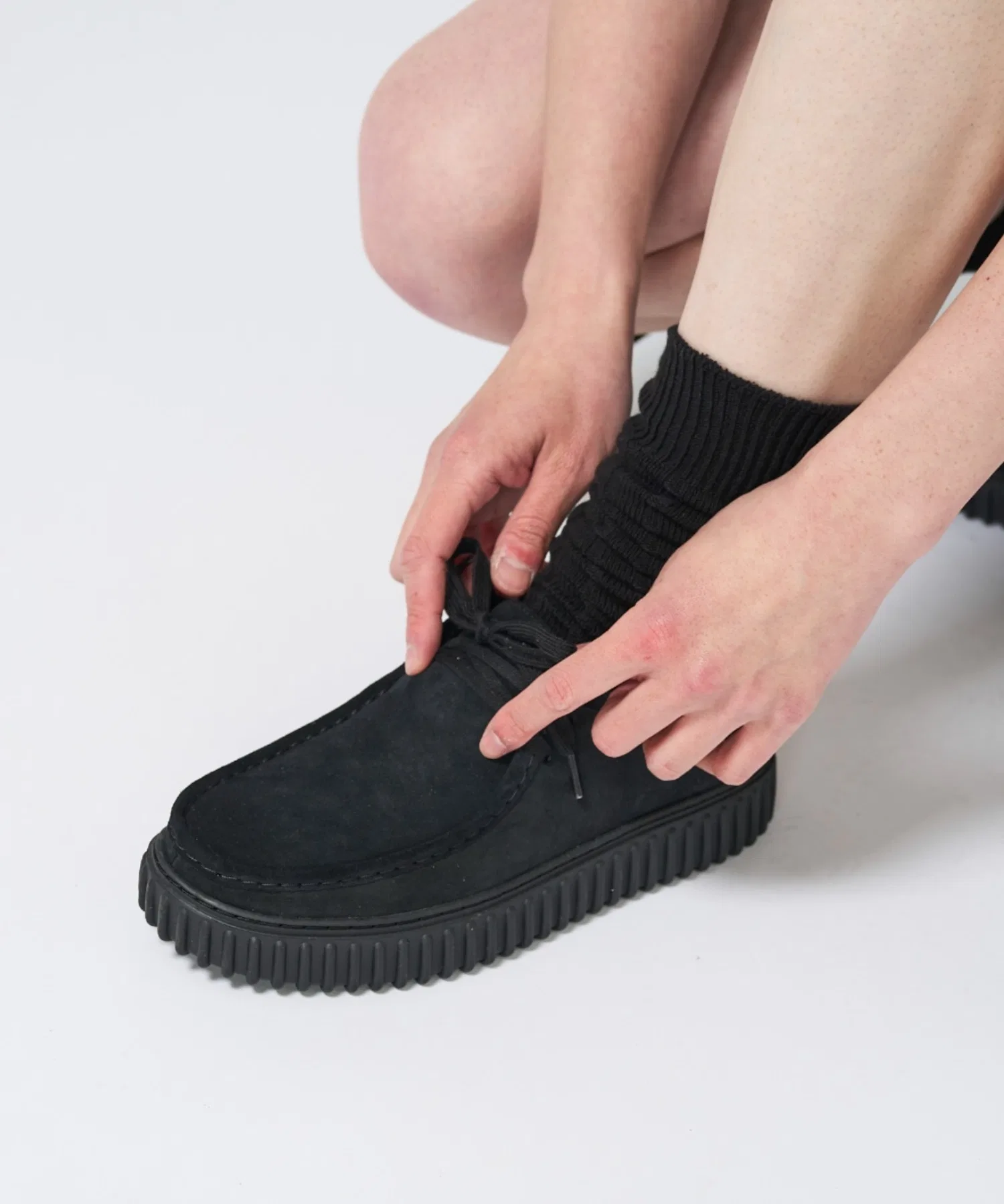 Мужские мокасины из замши Clarks Torhill Lo чёрные