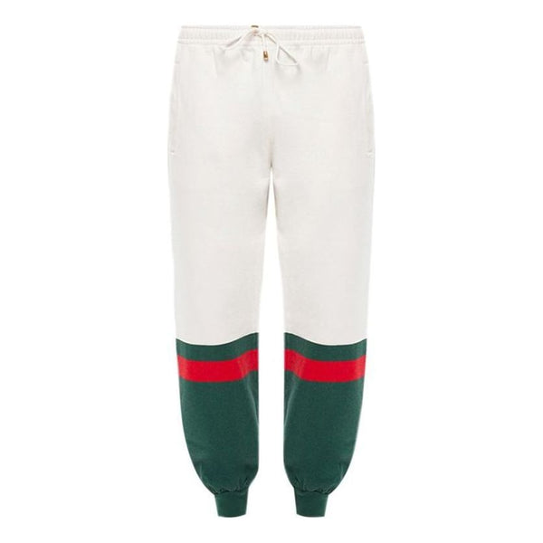 

Брюки web panel jogger pant 'white' Gucci, белый