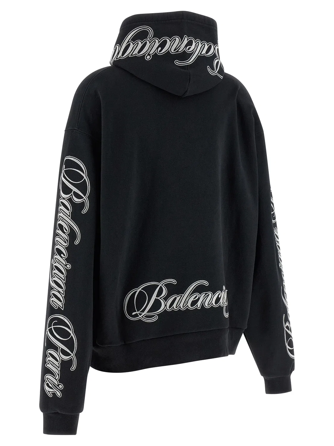 Худи "Cursive" BALENCIAGA, черный — фото 3
