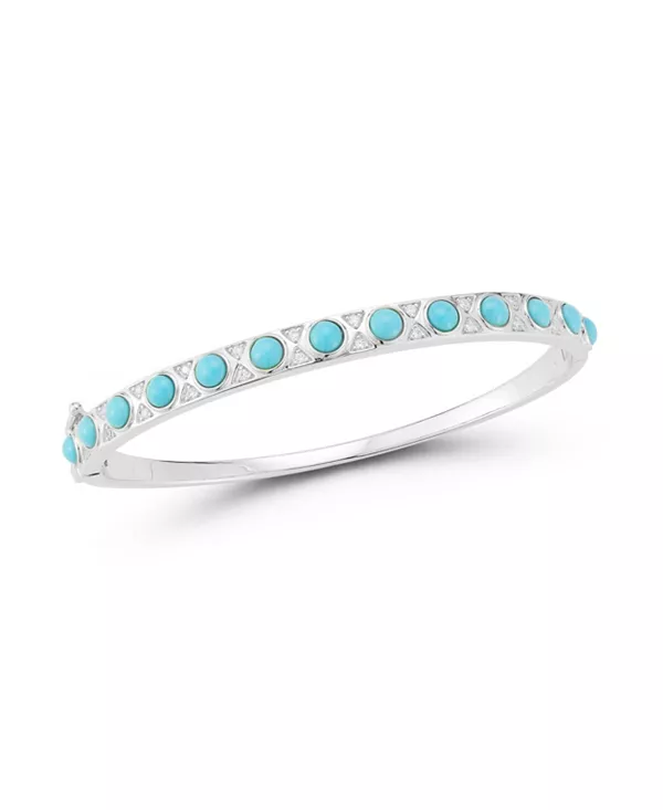 

Браслет из стерлингового серебра с покрытием из 14-каратного золота и бирюзовым оттенком Rachel Zoe, silver