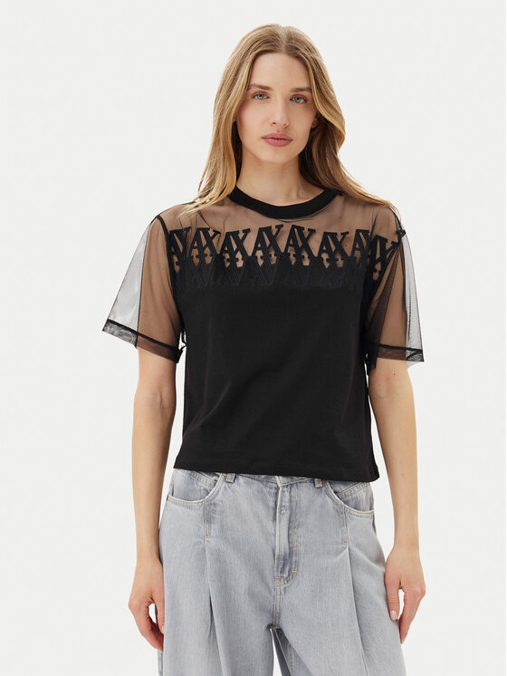 

Укороченная футболка XW000516 AF10359 UC001 Armani Exchange, черный