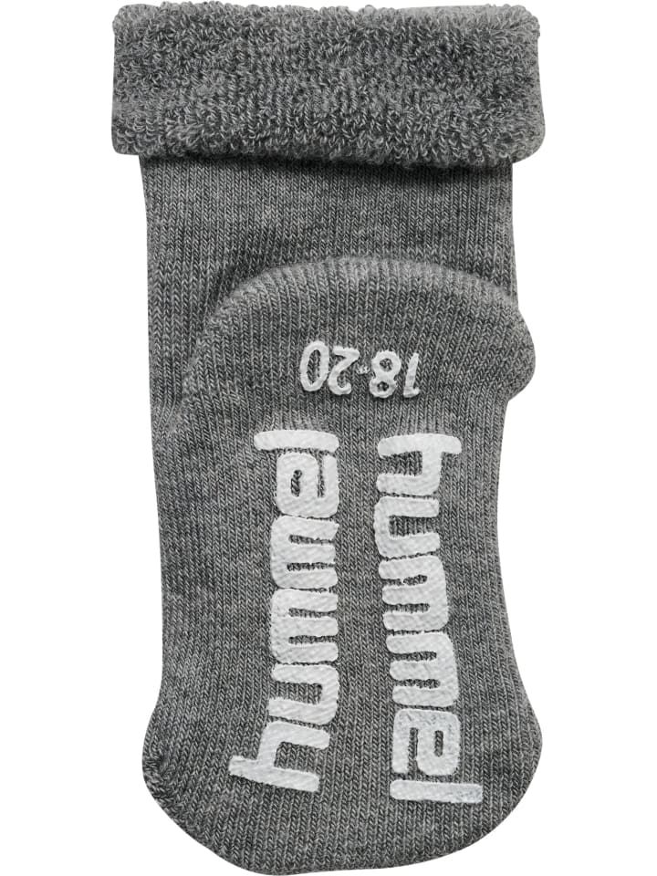 Hummel Низкие детские носки Hmlmini серого меланжевого цвета — фото 3