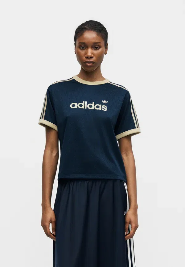 Футболка с принтом Adidas Originals, ночной индиго/теплый ваниль — фото 3