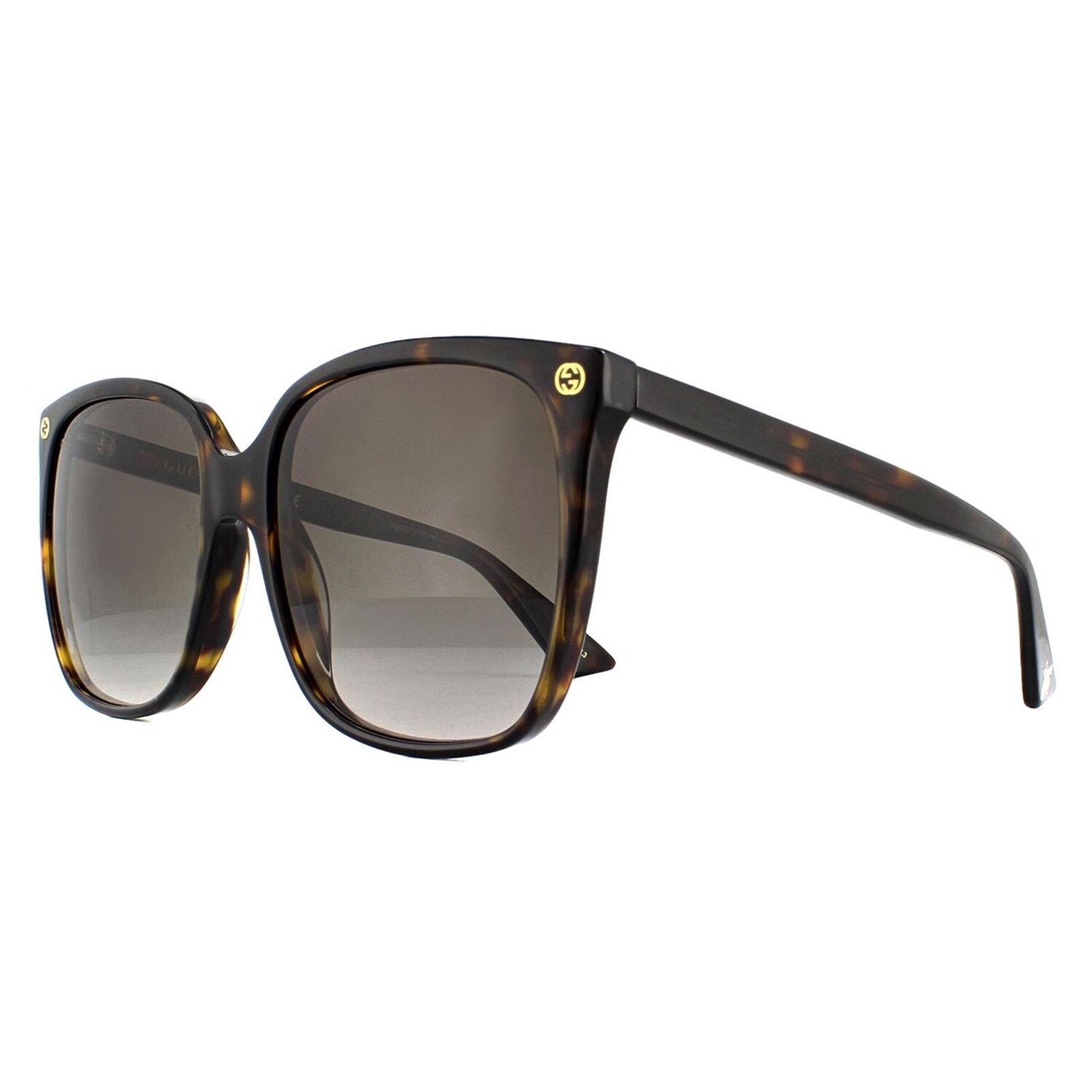 Серые солнцезащитные очки Cat Eye Havana с градиентом Gucci, коричневый — фото 2