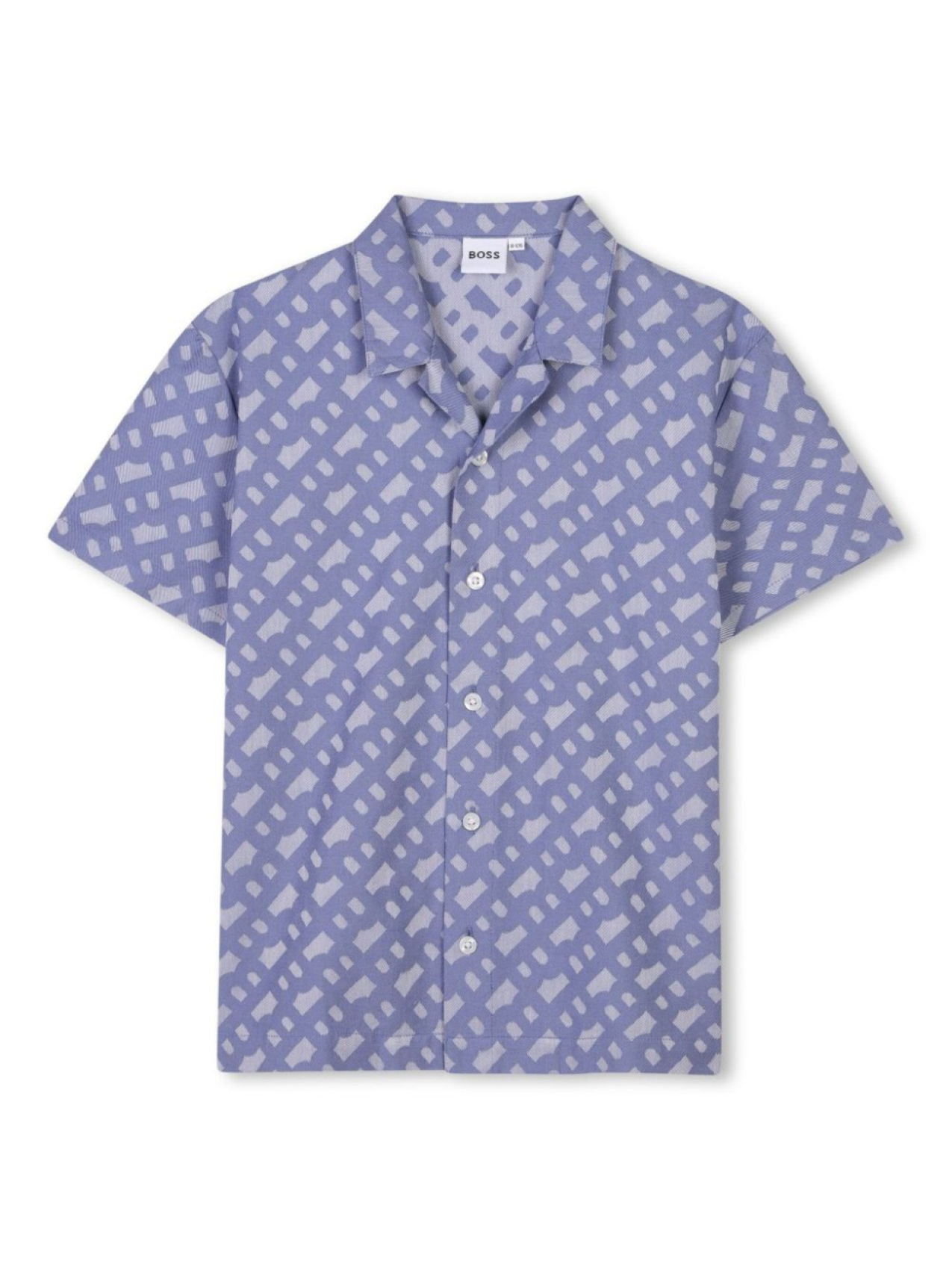 

BOSS Kidswear рубашка с монограммой, синий