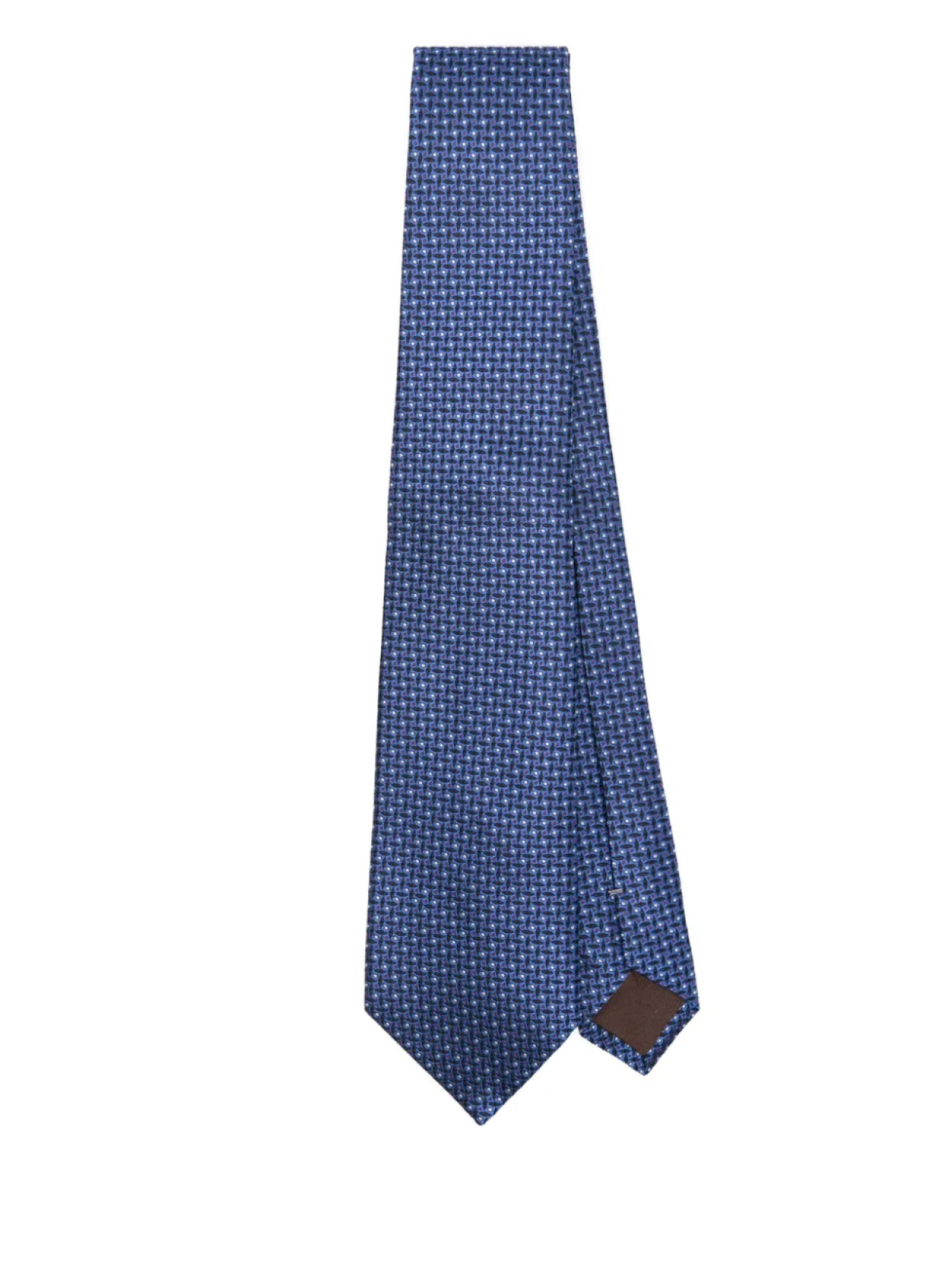 

Canali шелковый галстук с жаккардовым узором, синий