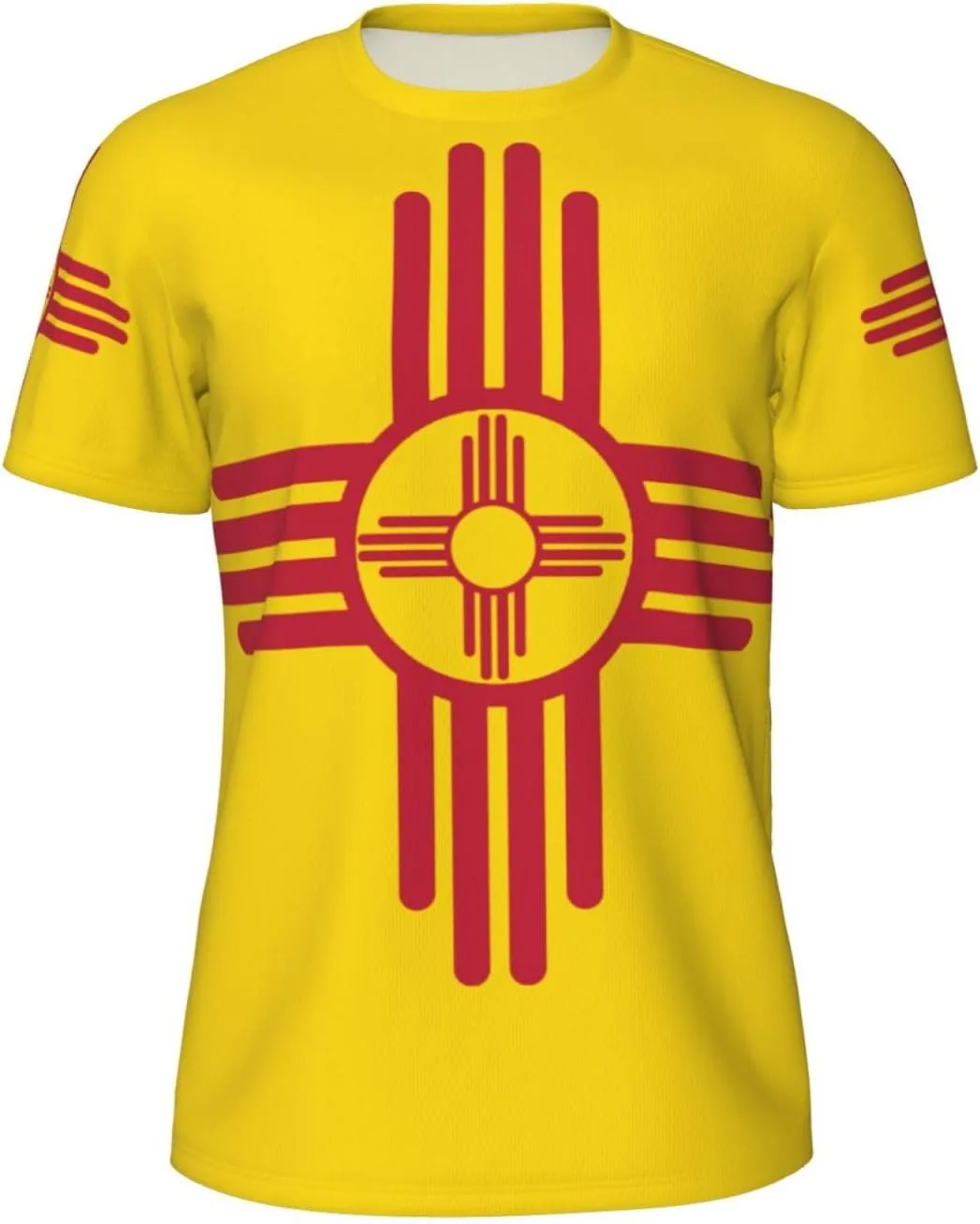 

Sun Zia Pueblo New Mexico Sun 3D Print мужская классическая футболка-поло с коротким рукавом ODSLFHJD