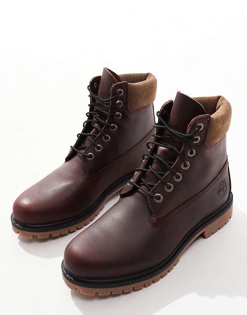 

Бордовые водонепроницаемые ботинки Timberland 6 дюймов