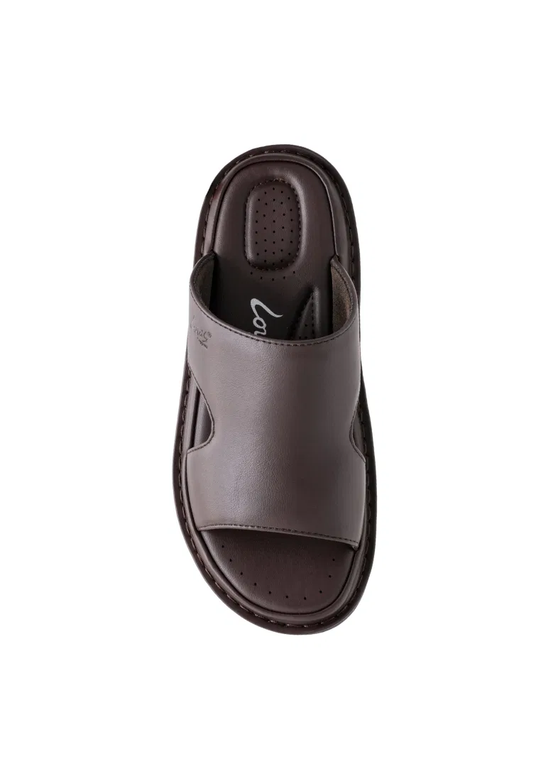 Мужские сандалии slip-on, искусственная кожа, классические повседневные, модель 260141276 Louis Cuppers, кофейный — фото 4