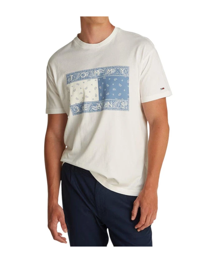 

Футболка с изображением флага пейсли Tommy Hilfiger, белый