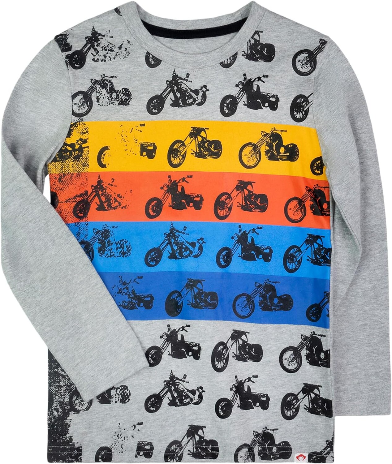 

Футболка Appaman Chopper Style Graphic Long Sleeve Tee, цвет Heather Mist