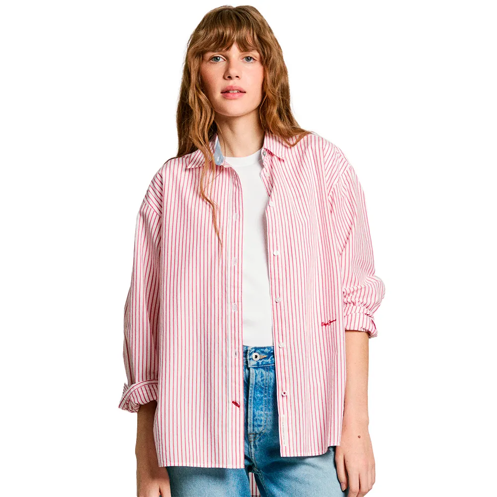 

Рубашка с длинным рукавом Pepe Jeans Clem, розовый