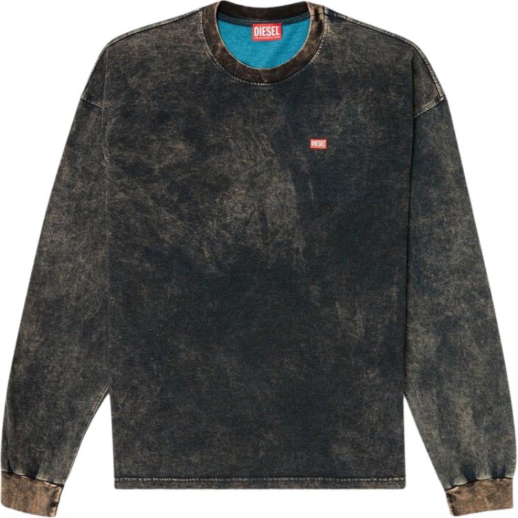 

Футболка T Boxt Ls T3 с длинным рукавом DIESEL, черный серый