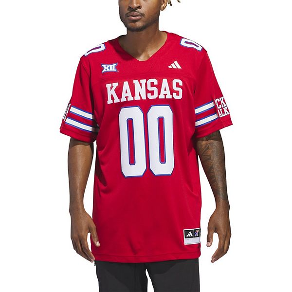 

Мужская футболка #00 red Kansas Jayhawks Alternate Premier Adidas