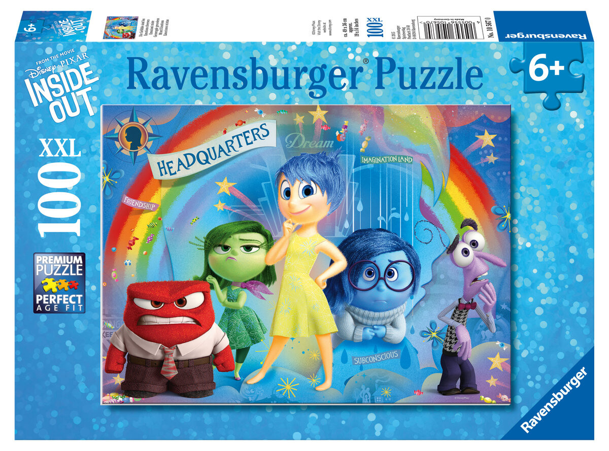 

Ravensburger, 2D пазл для детей, Inside Out, 100 деталей
