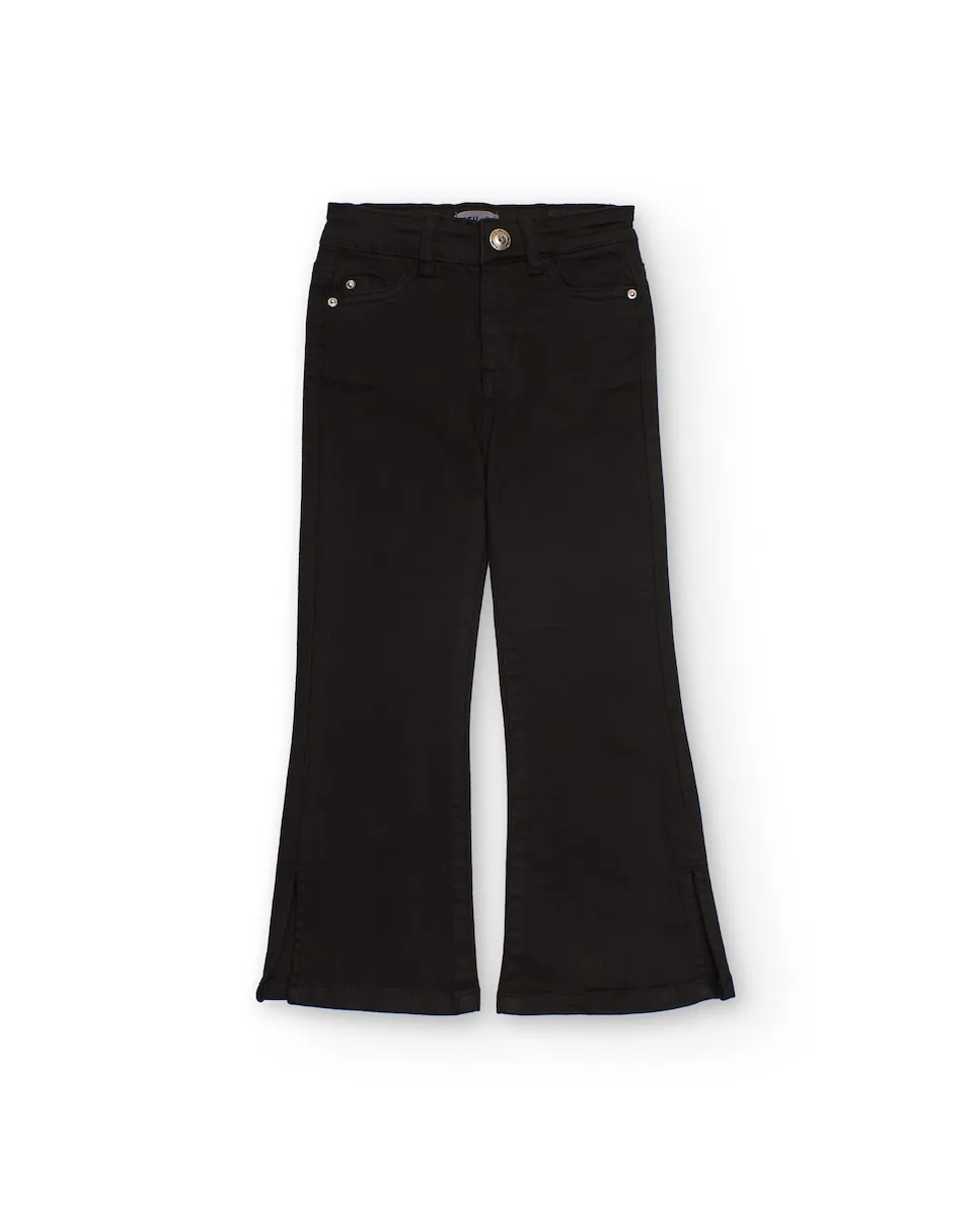 

Расклешенные брюки для девочки черного цвета Tuc tuc