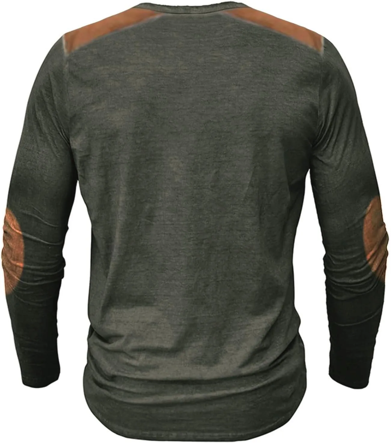 Мужская весенняя рубашка с длинным рукавом Henley Regular-Fit Casual — фото 2