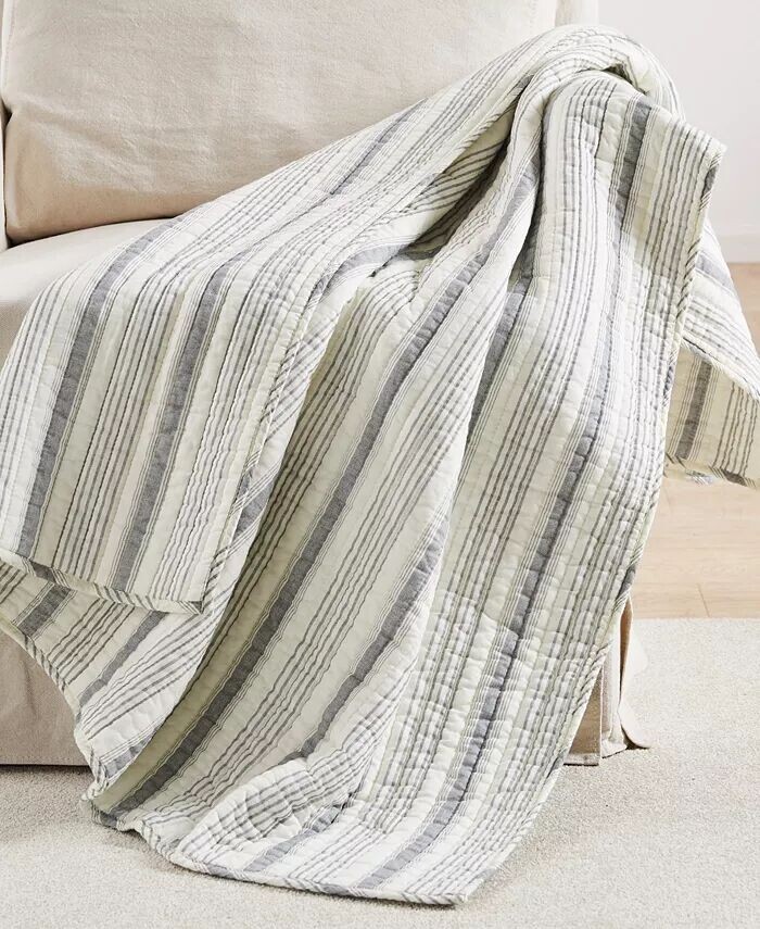 

Стеганое покрывало в полоску Rochelle, 50 x 60 дюймов Levtex, серый