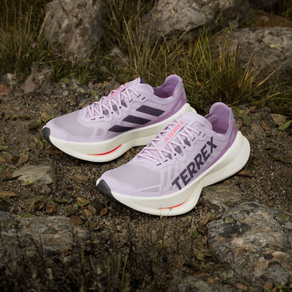 Кроссовки Adidas Terrex Agravic Speed Ultra Trail Running Shoes, цвет Powder Plum/Aurora Plum/Lucid Red — фото 4