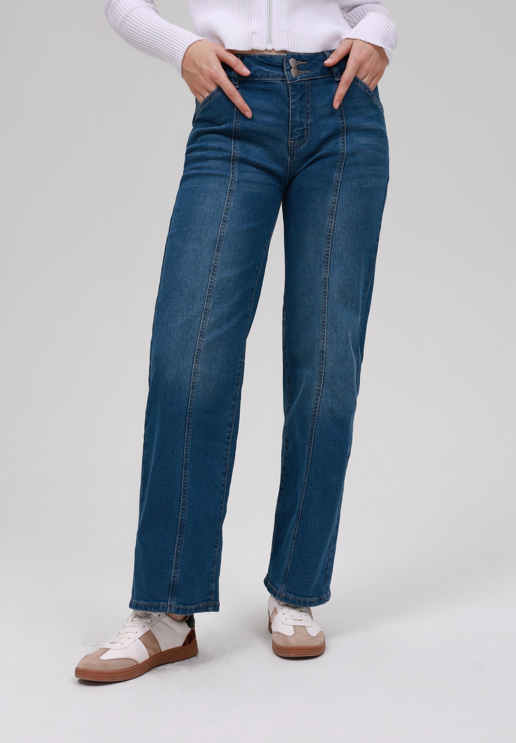 

Джинсы Bootcut Even&Odd by Zalando, цвет Mid Blue Wash