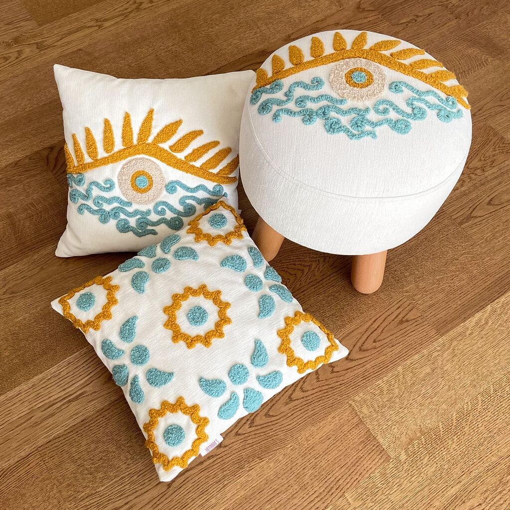 

Evila Originals, Anatolia- JYN1264, горчичный, подушка, ткань: 20% лен / 80% полиэстер