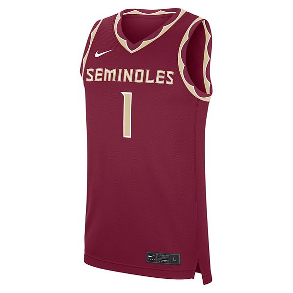 Мужская реплика дорожной футболки #1 garnet florida state seminoles Nike — фото 3